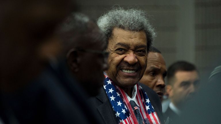 Boxing promoter Don King attended Thursday's prayer service