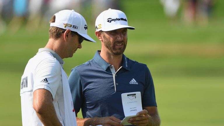  Dustin Johnson was told on the 12th tee that he "might" incur a penalty for something that happened seven holes earlier