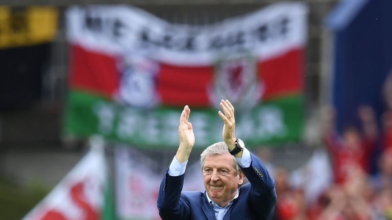 England coach Roy Hodgson celebrates after the Euro 2016 victory over Wales