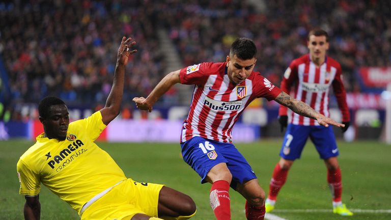 Bailly in action for Villarreal against Atletico Madrid 