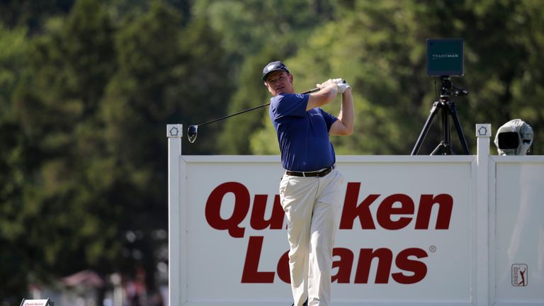 BETHESDA, MD - JUNE 25: Ernie Els of South Africa plays a shot from the 16th tee during the third round of the Quicken Loans National at Congressional Coun