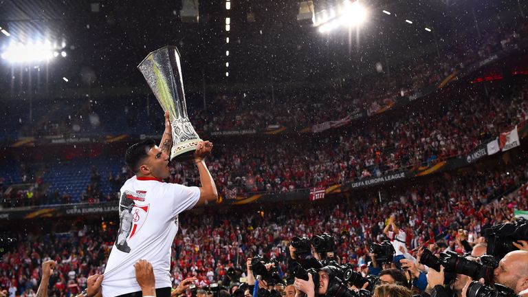 Jose Antonio Reyes is set to leave Sevilla after winning a third consecutive Europa League