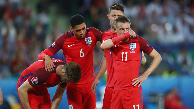 England's players were left frustrated in St Etienne on Monday night