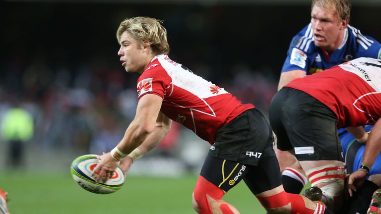 CAPE TOWN, SOUTH AFRICA - JUNE 06: Faf de Klerk of Lions during the Super Rugby match between DHL Stormers and Emirates Lions at DHL Newlands Stadium on Ju