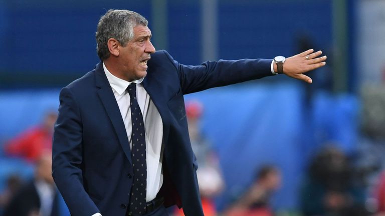 Portugal's coach Fernando Santos gestures during the round of sixteen football match Croatia against Portugal of the Euro 2016 football tournament, on June