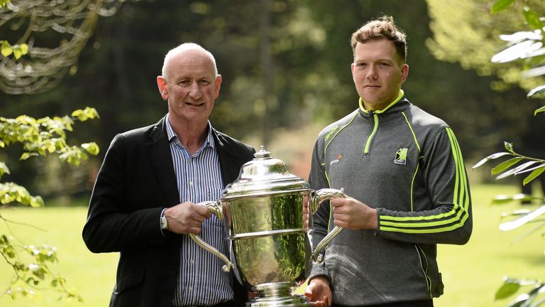 Kilkenny manager Brian Cody and Walter Walsh with the Bob O'Keeffe Cup