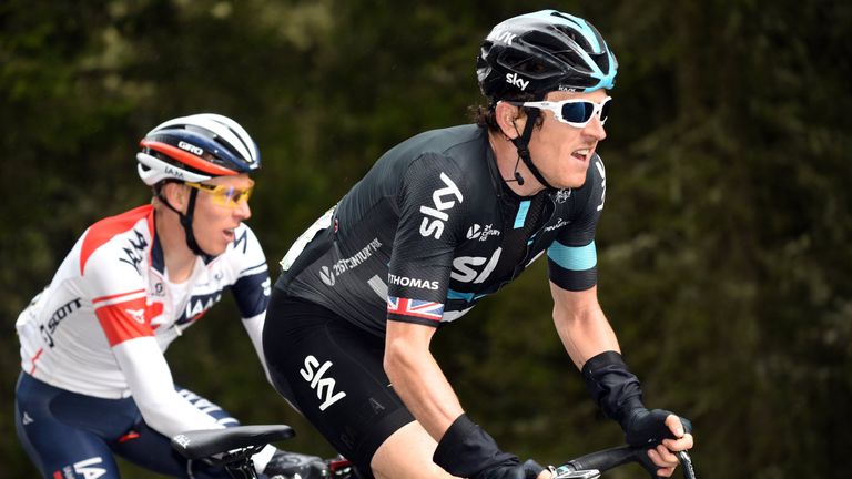 Geraint Thomas on stage 9 of the 2016 Tour de Suisse