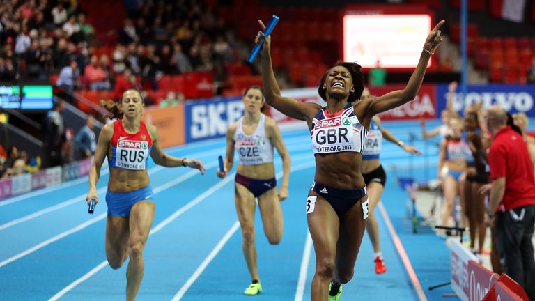 Perri won European indoor 400m gold and relay at Gothenburg in 2013