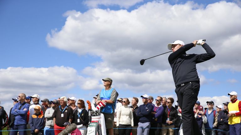 Matthew Fitzpatrick on tees out during the last round at the Nordea Masters 