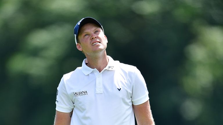Danny Willett of England reacts during the first round of the BMW International Open at Gut Larchenhof on June 23