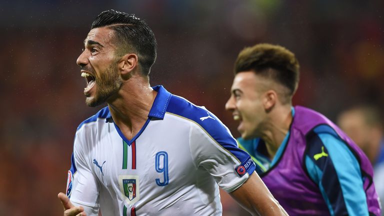 Graziano Pelle of Italy celebrates 