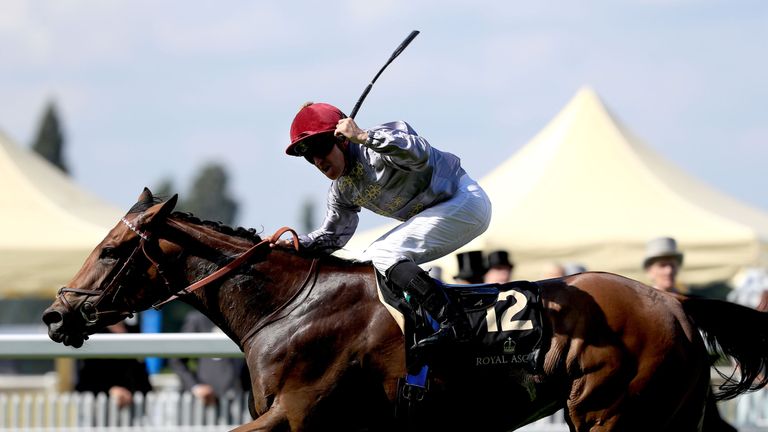 Qemah ridden by jockey Gregory Benoist on the way to winning the Coronation Stakes during day four of Royal Ascot 2016, at Ascot Racecourse. PRESS ASSOCIAT