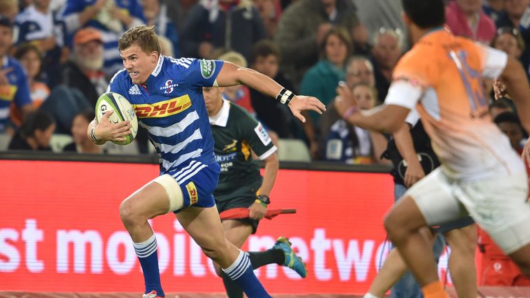 BLOEMFONTEIN, SOUTH AFRICA - MAY 02: Johnny Kotze of the Stormers during the Super Rugby match between Toyota Cheetahs and DHL Stormers at Free State Stadi