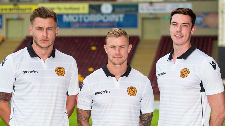 Jacob Blyth, Richard Tait and Ben Heneghan pictured at Fir Park