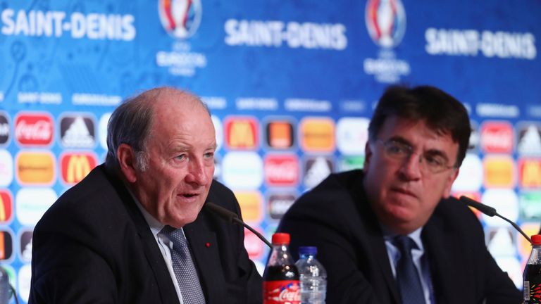 Jacques Lambert (left) says there are no known threats to Euro 2016