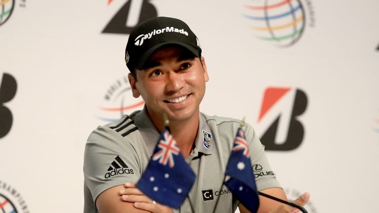 AKRON, OH - JUNE 28:  Jason Day of Australia speaks to the media regarding his withdrawal from the Olympic games in Brazil during a press conference for th