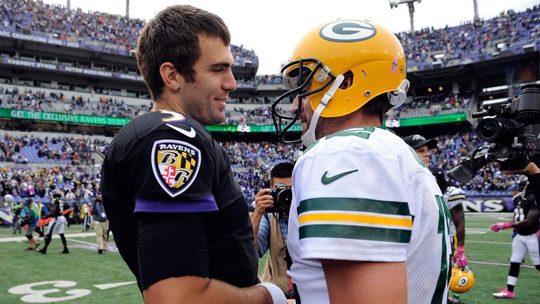 Luck's contract is now worth more than both Flacco (left) and Rodgers