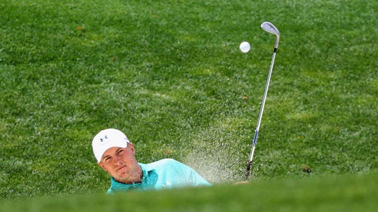 Jordan Spieth pictured during a practice round at Oakmont ahead of this week's US Open