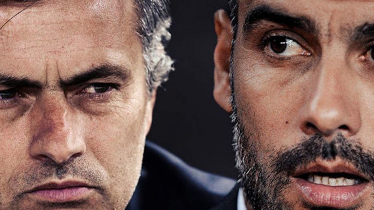 Jose Mourinho and Pep Guardiola composite