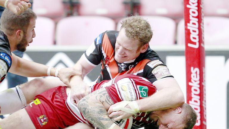 Josh Charnley made it over for Wigan's third try