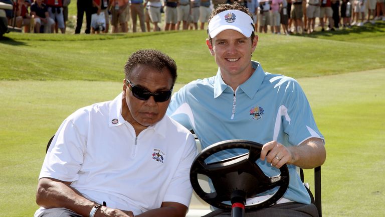 Justin Rose met Ali ahead of the 2008 Ryder Cup