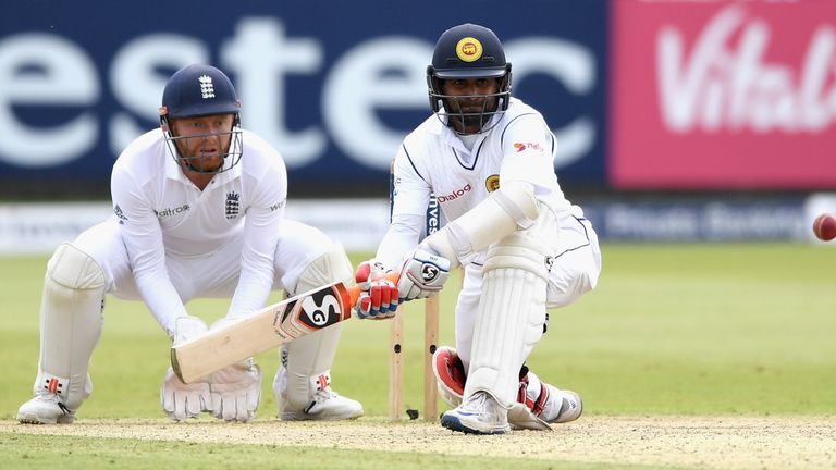 Kaushal Silva of Sri Lanka bats during day two of the 3rd Investec Test match between England and Sri Lanka at Lord's