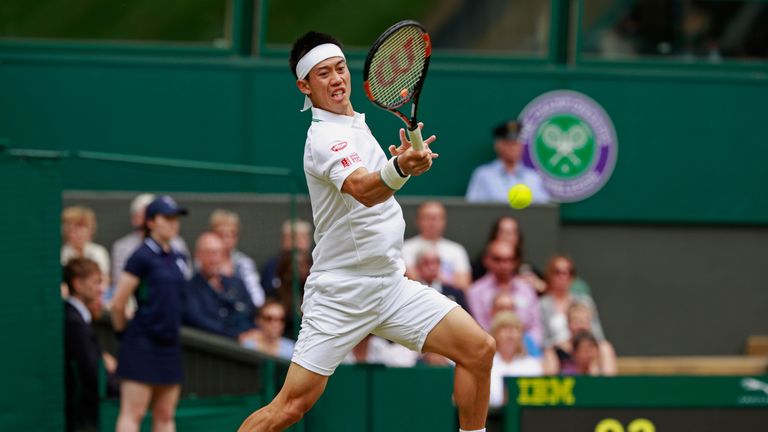 Kei Nishikori battled back from a set down to beat Julien Benneteau