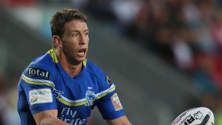 Kurt Gidley in action for Warrington