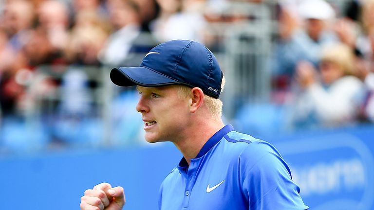 Kyle Edmund became the third Brit to book his place in second round at Queen's Club