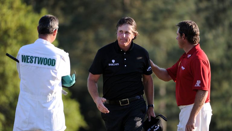 Phil Mickelson claimed the 2010 Masters title despite Westwood's 54-hole lead