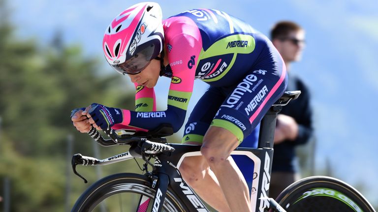 Louis Meintjes on stage three of the 2016 Tour de Romandie