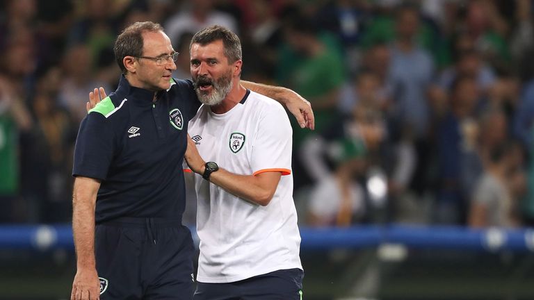 Republic of Ireland Head Coach / Manager Martin O'Neill celebrates with Assistant Roy Keane (GETTY PREMIUM)