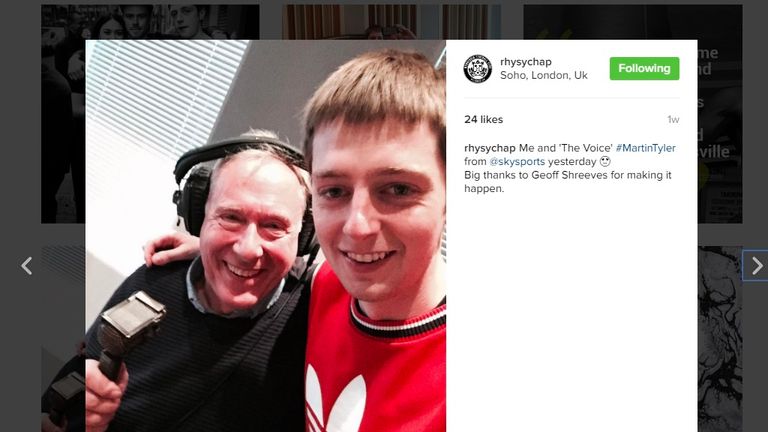 Rhys Chapman, Martin Tyler, Wonderkid instagram