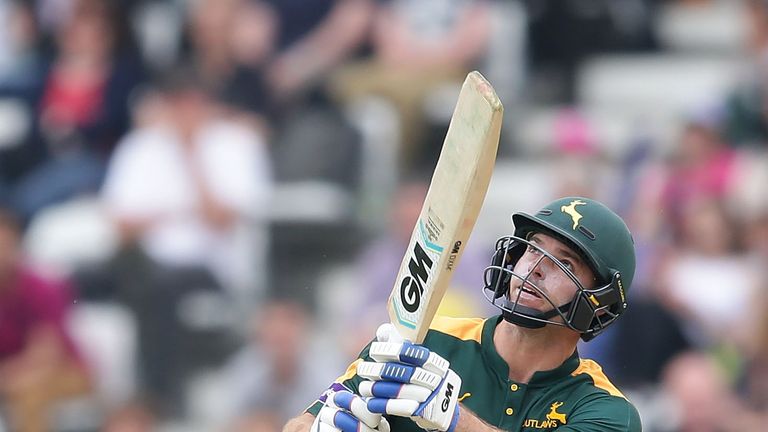 NOTTINGHAM, ENGLAND - JUNE 04:  Michael Lumb of Notts Outlaws bats during the NatWest T20 Blast match between Notts Outlaws and Lancashire Lightning at Tre