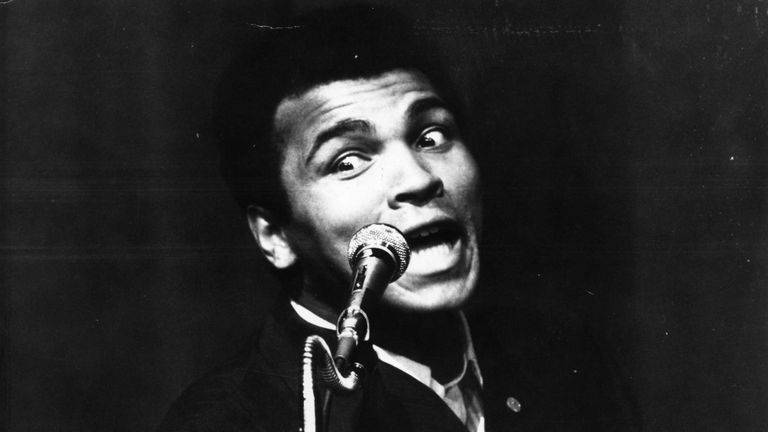 Ali was never shy around microphones