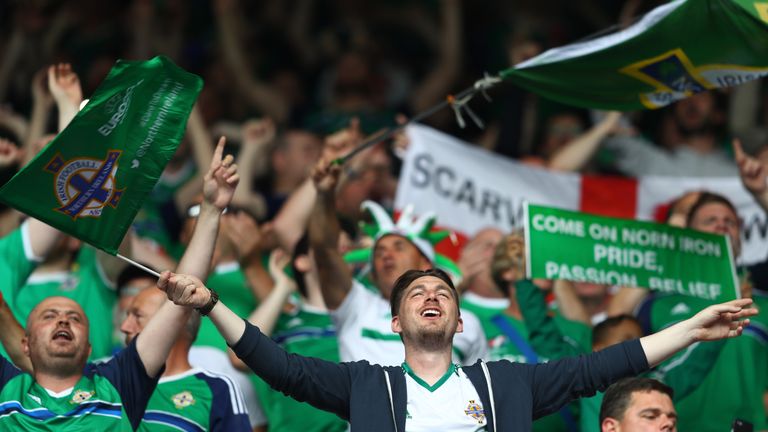 Northern Ireland fans packed Parc de Princes for the Group C match against Germany 