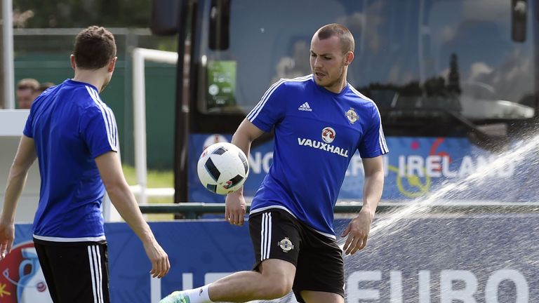 Northern Ireland at their training base in Saint-Georges-de-Reneins