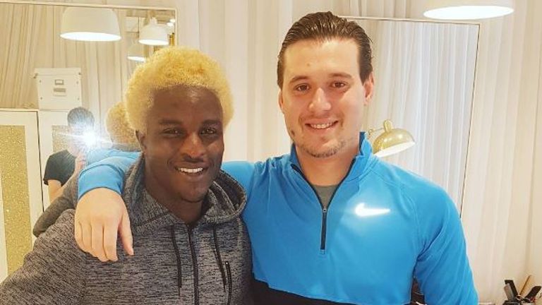 Charlie Sims (R), Ohara Davies and a daring haircut (courtesy of Instagram)