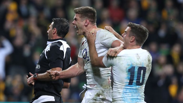Owen Farrell scored with five minutes remaining to seal the win
