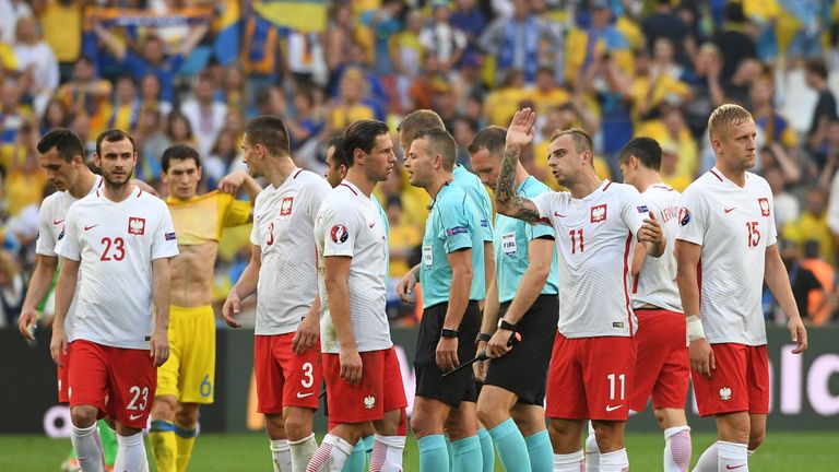 Poland's players celebrate 