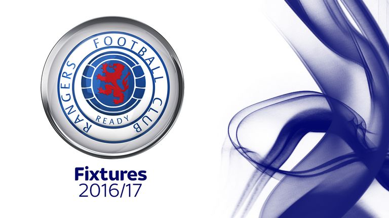 Rangers fixtures 2016/17