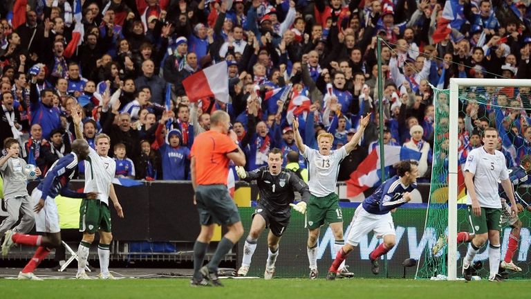 Thierry Henry handled the ball in the build-up to France's winner in 2009