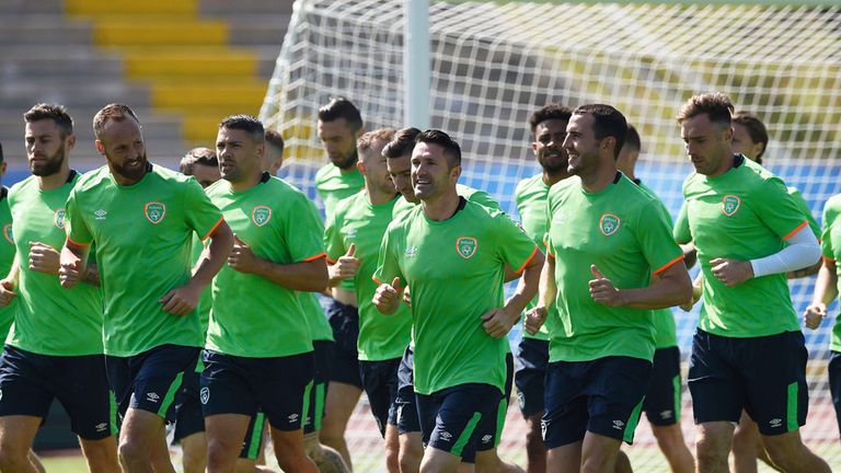 Republic of Ireland squad training on Thursday