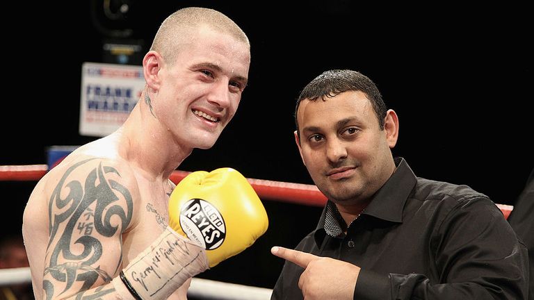 Burns was joined in the ring by Naseem Hamed afterwards