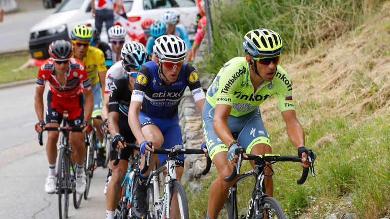 Roman Kreuziger chases Landa on stage five of the 2016 Dauphine-Libere