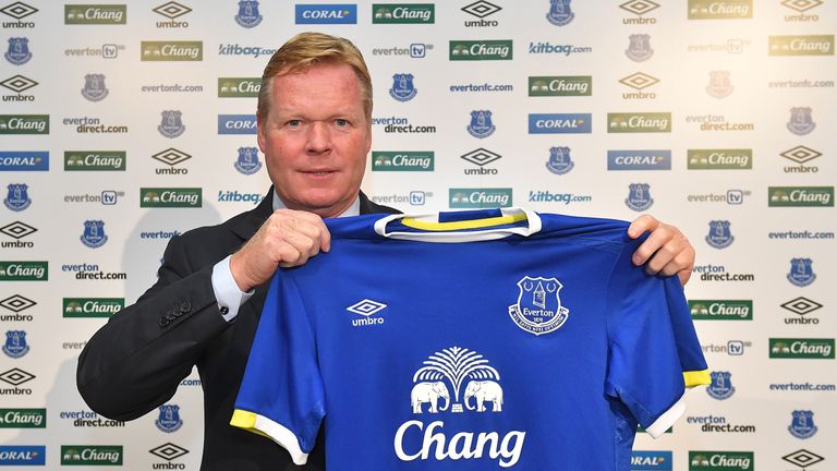 New Everton manager Ronald Koeman during Friday's photocall at Finch Farm, Liverpool