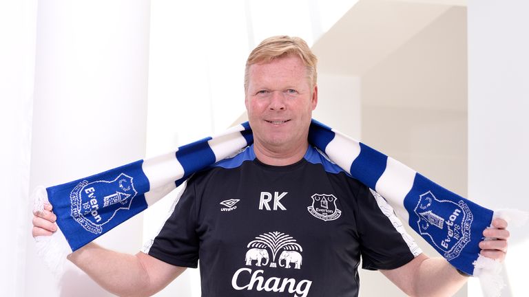 Ronald Koeman poses for a photograph after becoming the manager of Everton Football Club on June 14, 2016