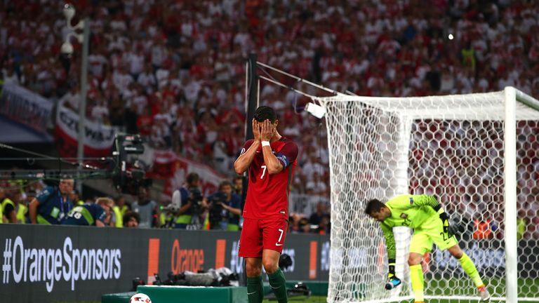 Cristiano Ronaldo had a frustrating night in Marseille