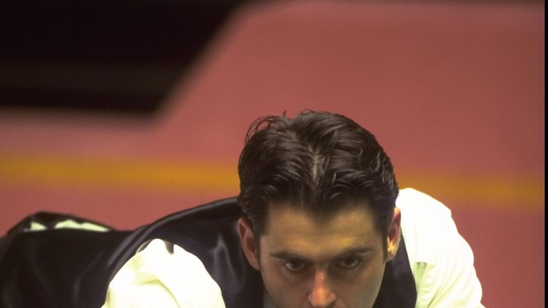21 Apr 1997:  Ronnie O'sullivan of England at the table during the Embassy World Professional Snooker Championship held at the Crucible Theatre in Sheffiel