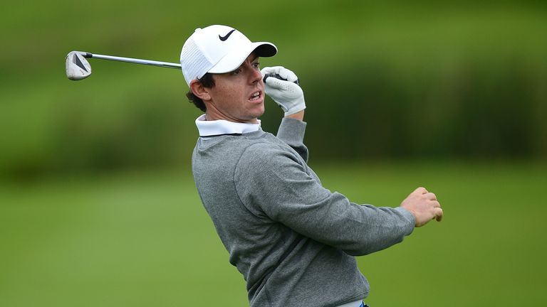 PARIS, FRANCE - JUNE 30:  Rory McIlroy of Northern Ireland reacts to his 2nd shot on the 12th hole during the first round of the 100th Open de France at Le